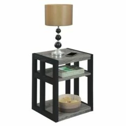 Monterey 3 Tier End Table Weathered Gray/Black - Breighton Home -Side Tables Sales unnamed file 5521