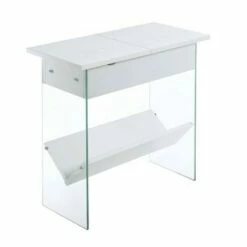 Soho Flip Top End Table with Charging Station - Breighton Home White -Side Tables Sales unnamed file 5532