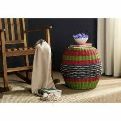 Nikos Wicker End Table - Safavieh