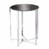 Dandelion Round End Table with Faux Marble Glass Top Silver - Aiden Lane -Side Tables Sales unnamed file 5548
