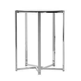 Dandelion Round End Table with Faux Marble Glass Top Silver - Aiden Lane 4 Dandelion Round End Table with Faux Marble Glass Top Silver - Aiden Lane - Image 2