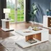 2pc Hal Coffee Table Set White - miBasics -Side Tables Sales unnamed file 555