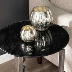 Dandelion Round End Table with Faux Marble Glass Top Silver - Aiden Lane 13 Dandelion Round End Table with Faux Marble Glass Top Silver - Aiden Lane -Side Tables Sales unnamed file 5553