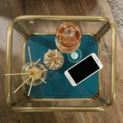 Coral Cape End Table - Sauder Teal -Side Tables Sales unnamed file 5565