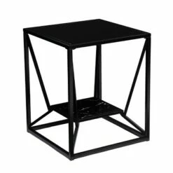 Finsfil Square Glass-Top End Table Black - Aiden Lane 12 Finsfil Square Glass-Top End Table Black - Aiden Lane -Side Tables Sales unnamed file 5572