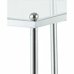 Royal Crest 3 Tier Step End Table Clear Glass/Chrome Frame - Breighton Home -Side Tables Sales unnamed file 5585