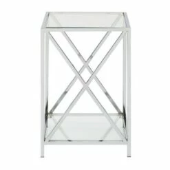 Oxford Chrome End Table Clear Glass/Chrome Frame - Breighton Home 7 Oxford Chrome End Table Clear Glass/Chrome Frame - Breighton Home -Side Tables Sales unnamed file 5592