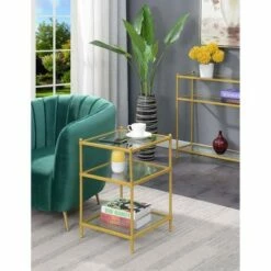 Breighton Home Royal Crest End Table - Johar Furniture Gold -Side Tables Sales unnamed file 5594