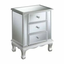 Gold Coast Vineyard 3 Drawer Mirrored End Table - Breighton Home Silver/mirror -Side Tables Sales unnamed file 5623