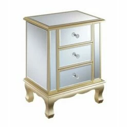 Gold Coast Vineyard 3 Drawer Mirrored End Table - Breighton Home Silver/mirror -Side Tables Sales unnamed file 5624