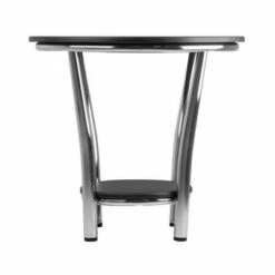 Maya Round End Table, Black Top, Metal Legs - Black, Metal - Winsome -Side Tables Sales unnamed file 5626