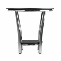 Maya Round End Table, Black Top, Metal Legs - Black, Metal - Winsome -Side Tables Sales unnamed file 5627