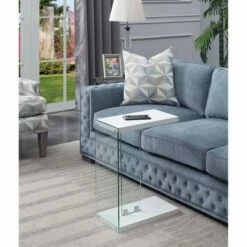 Soho C End Table - Breighton Home White Faux Marble