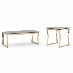 2pc Lindria Glass Top Coffee Table Set - miBasics Chrome -Side Tables Sales unnamed file 567