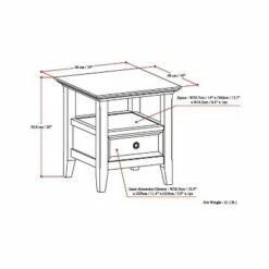 Halifax End Table - Wyndenhall Black -Side Tables Sales unnamed file 5675