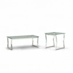 2pc Lindria Glass Top Coffee Table Set - miBasics Chrome -Side Tables Sales unnamed file 568