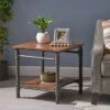 Cagny Industrial Wood End Table Teak - Christopher Knight Home -Side Tables Sales unnamed file 5680