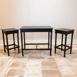 Decor Therapy Set of 3 Miranda Nesting Tables - Décor Therapy Black