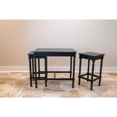 Decor Therapy Set of 3 Miranda Nesting Tables - Décor Therapy Black 4 Decor Therapy Set of 3 Miranda Nesting Tables - Décor Therapy Black - Image 2