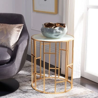 Doreen End Table - Safavieh Gold/mirror 3 Doreen End Table - Safavieh Gold/mirror
