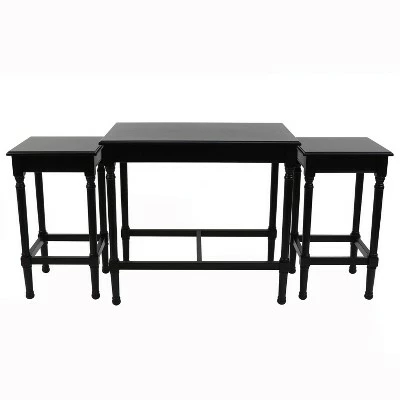 Decor Therapy Set of 3 Miranda Nesting Tables - Décor Therapy Black 7 Decor Therapy Set of 3 Miranda Nesting Tables - Décor Therapy Black - Image 5
