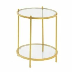 Breighton Home Royal Crest 2 Tier Round End Table - Johar Furniture Gold -Side Tables Sales unnamed file 5758