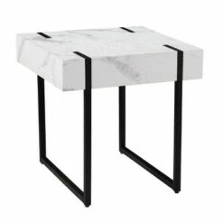 Wennan Modern Faux Marble End Table Black/White - Aiden Lane -Side Tables Sales unnamed file 5769