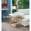 St Andrews End Table White/Gold - Breighton Home -Side Tables Sales unnamed file 5777
