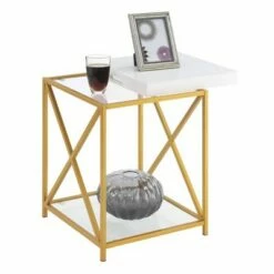 St Andrews End Table White/Gold - Breighton Home 10 St Andrews End Table White/Gold - Breighton Home -Side Tables Sales unnamed file 5780