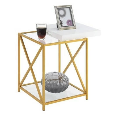 St Andrews End Table White/Gold - Breighton Home 6 St Andrews End Table White/Gold - Breighton Home - Image 4