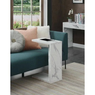 Northfield Admiral C End Table White Faux Marble - Breighton Home 3 Northfield Admiral C End Table White Faux Marble - Breighton Home