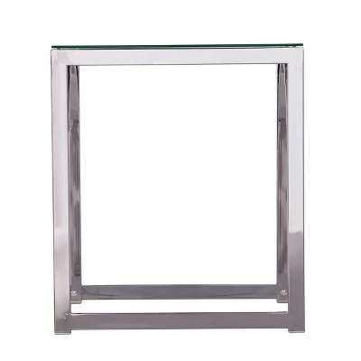 Kalb Square Glass Top End Table Chrome - Aiden Lane 6 Kalb Square Glass Top End Table Chrome - Aiden Lane - Image 4