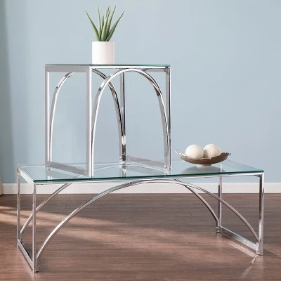 Kalb Square Glass Top End Table Chrome - Aiden Lane 9 Kalb Square Glass Top End Table Chrome - Aiden Lane - Image 7
