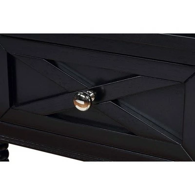 Breighton Home Country Oxford End Table with Charging Station - Johar Furniture Black 6 Breighton Home Country Oxford End Table with Charging Station - Johar Furniture Black - Image 4