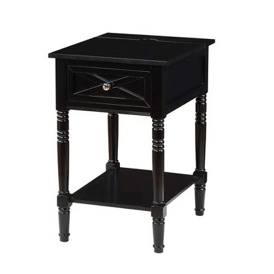 Breighton Home Country Oxford End Table with Charging Station - Johar Furniture Black 10 Breighton Home Country Oxford End Table with Charging Station - Johar Furniture Black - Image 8