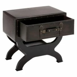Faux Leather Trunk End Table Brown - Olivia & May -Side Tables Sales unnamed file 5833