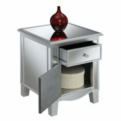 Gold Coast Park Lane Mirrored End Table Silver/Mirror - Breighton Home -Side Tables Sales unnamed file 5863
