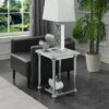 Roman II End Table Faux White Marble/Chrome - Breighton Home -Side Tables Sales unnamed file 5880