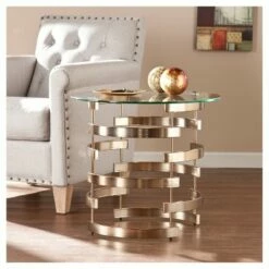 Bevmar End Table - Champagne - Aiden Lane