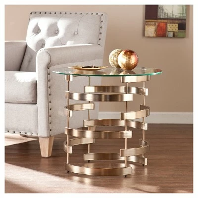 Bevmar End Table - Champagne - Aiden Lane 3 Bevmar End Table - Champagne - Aiden Lane