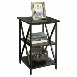 Tucson 3 Tier End Table Black - Breighton Home