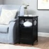 Omega End Table with Cabinet - Breighton Home Espresso