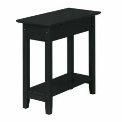 American Heritage Flip Top End Table with Charging Station and Shelf - Breighton Home Faux Birch/black -Side Tables Sales unnamed file 5924