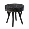Masnan Round Faux Marble End Table Black - Aiden Lane -Side Tables Sales unnamed file 5931