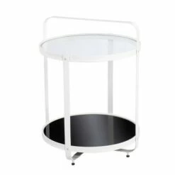 Libing Glass Top End Table Black/White - Aiden Lane -Side Tables Sales unnamed file 5963
