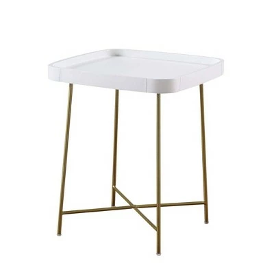 Lunar End Table - Breighton Home White/gold 8 Lunar End Table - Breighton Home White/gold - Image 6