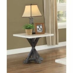 Romina End Table Marble White/Espresso Brown - Acme Furniture -Side Tables Sales unnamed file 5987