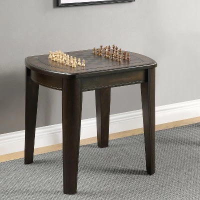 Steve Silver Co. Diletta Game End Table with Chessboard Dark Walnut - Steve Silver 5 Steve Silver Co. Diletta Game End Table with Chessboard Dark Walnut - Steve Silver - Image 3