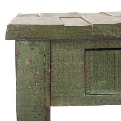 Alfred End Table with Storage Drawer - Antique Green - Safavieh 9 Alfred End Table with Storage Drawer - Antique Green - Safavieh - Image 7