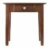 Rochester End Table with One Drawer, Shaker - Antique Walnut - Winsome